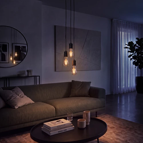 Lucide ST64 Class B - Ampoule filament - Ø 6,4 cm - LED Dim. - E27 - 1x7W 2700K - Transparent - ambiance 2